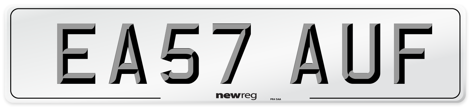 EA57 AUF Number Plate from New Reg